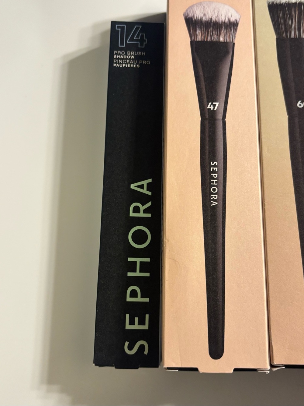 6 Sephora Pro Brush Set 2 foundation 1contour 1blush 1bronzer 1powder 1eyeshadow - Picture 3 of 5